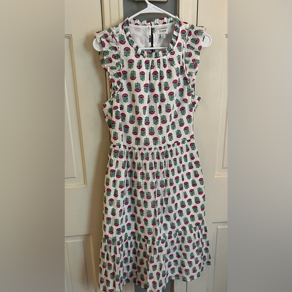 J. Crew White Floral Dress